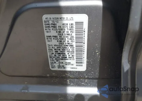 2013 Nissan Rogue Sv W/Sl Pkg from USA, damaged, VIN JN8AS5MV8DW614173